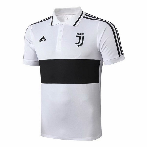 Polo Juventus 2019-20 Weiß Schwarz Fussballtrikots Günstig